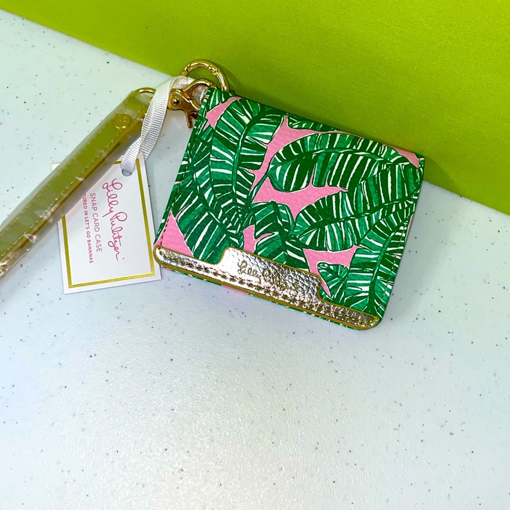 Lilly Pulitzer Snap Card Case in Lets Go Bananas NWT